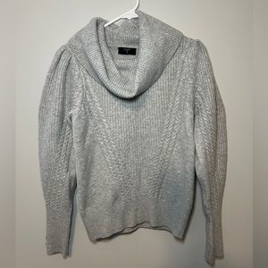 Tahari Grey Turtleneck Cashmere Sweater